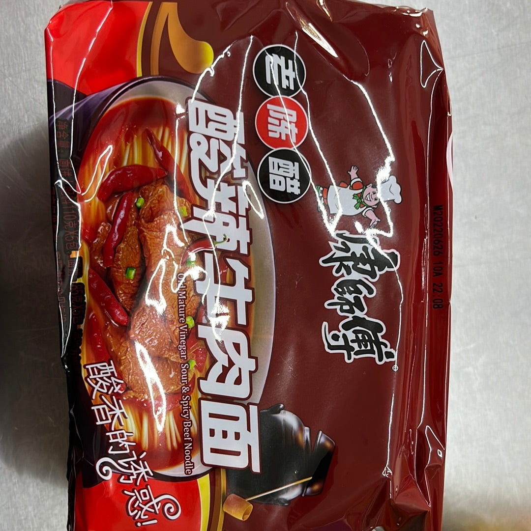 康师傅/酸辣牛肉面/5连