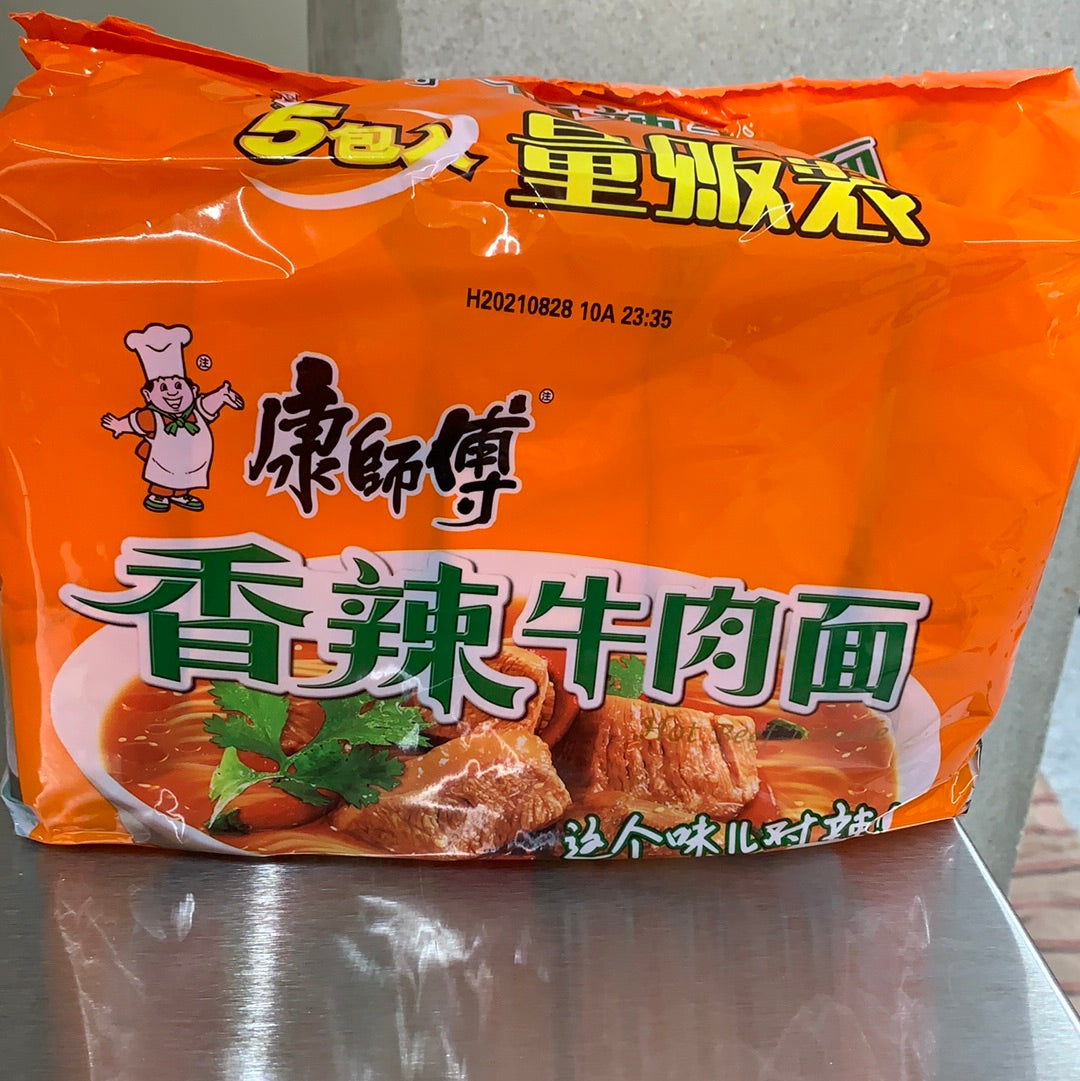 康师傅/香辣牛肉面/5连包
