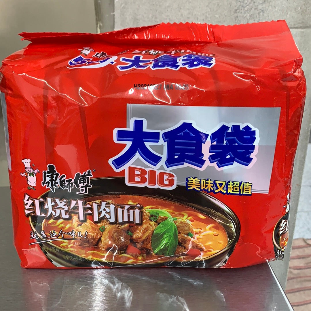 康师傅/大食装/红烧牛肉面/5连包
